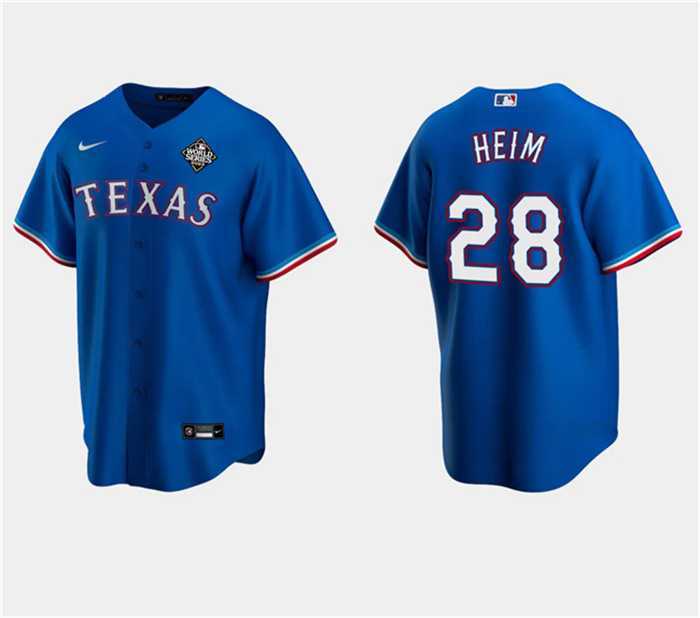 Men's Texas Rangers #28 Jonah Heim Royal 2023 World Series Stitched Baseball Jersey Dzhi,We sell and wholesale Men's Texas Rangers #28 Jonah Heim Royal 2023 World Series Stitched Baseball Jersey Dzhi on line form chian!